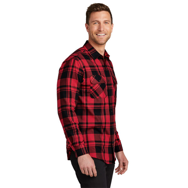Custom Port Authority W668 Plaid Flannel Shirt - Image 2