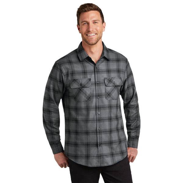 Custom Port Authority W668 Plaid Flannel Shirt - Image 7