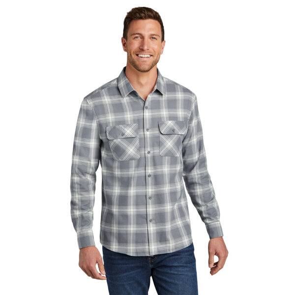 Custom Port Authority W668 Plaid Flannel Shirt - Image 8