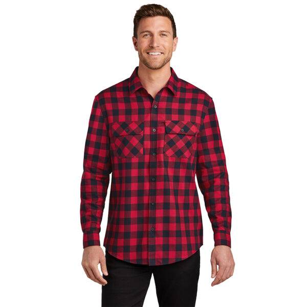 Custom Port Authority W668 Plaid Flannel Shirt - Image 9