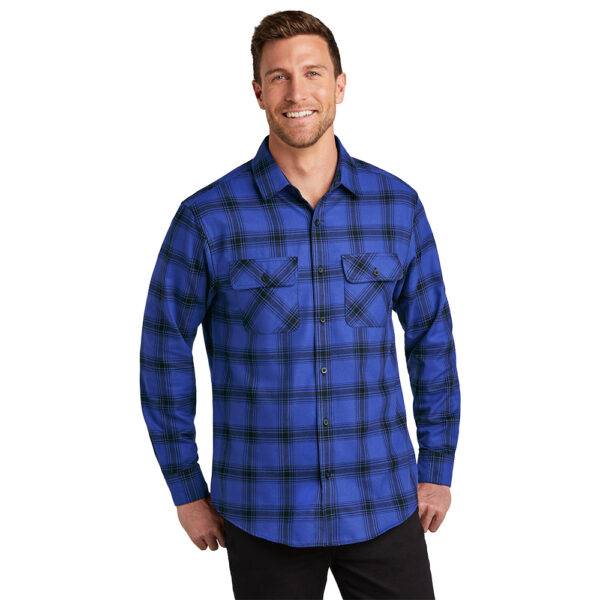 Custom Port Authority W668 Plaid Flannel Shirt - Image 11
