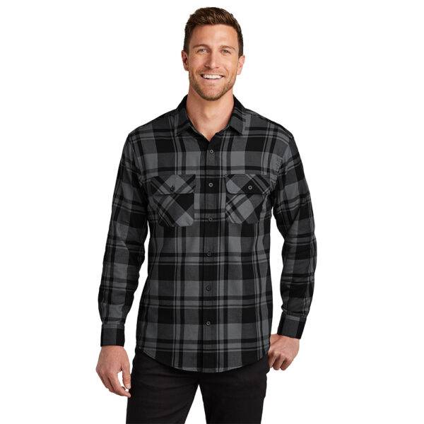 Custom Port Authority W668 Plaid Flannel Shirt - Image 5