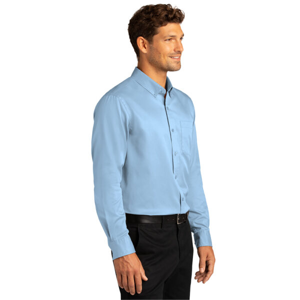 Custom Port Authority W808 Long Sleeve SuperPro React Twill Shirt - Image 2