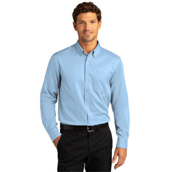 Custom Port Authority W808 Long Sleeve SuperPro React Twill Shirt - Image 4