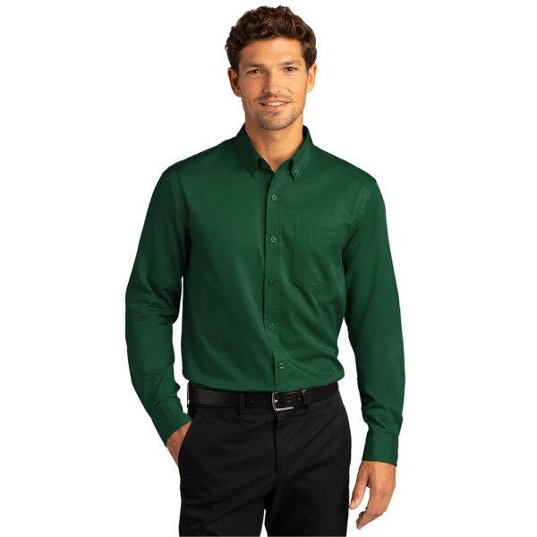 Custom Port Authority W808 Long Sleeve SuperPro React Twill Shirt - Image 5