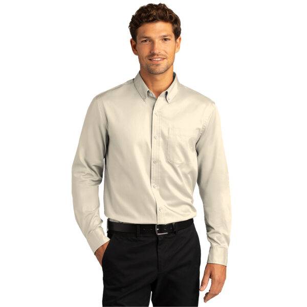 Custom Port Authority W808 Long Sleeve SuperPro React Twill Shirt - Image 7