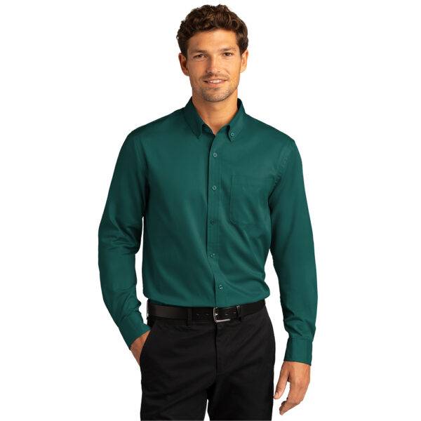 Custom Port Authority W808 Long Sleeve SuperPro React Twill Shirt - Image 9