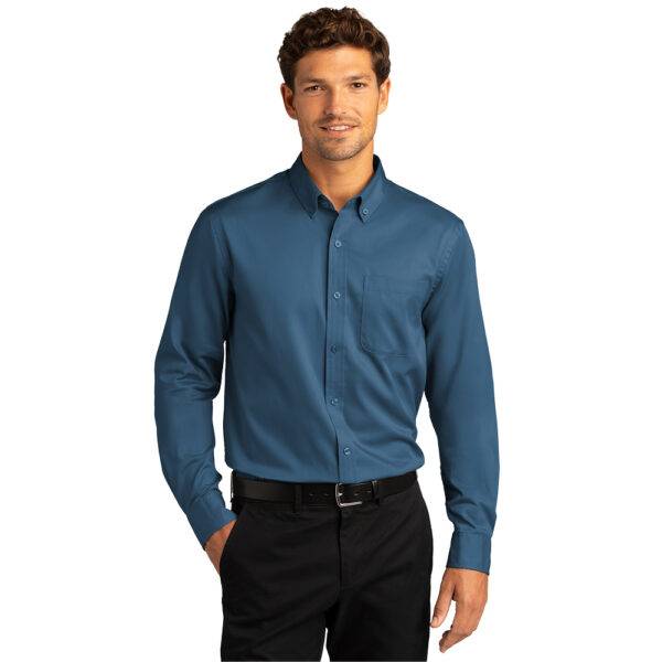 Custom Port Authority W808 Long Sleeve SuperPro React Twill Shirt - Image 11