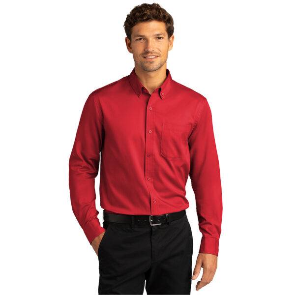 Custom Port Authority W808 Long Sleeve SuperPro React Twill Shirt - Image 12
