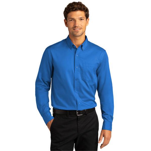 Custom Port Authority W808 Long Sleeve SuperPro React Twill Shirt - Image 14