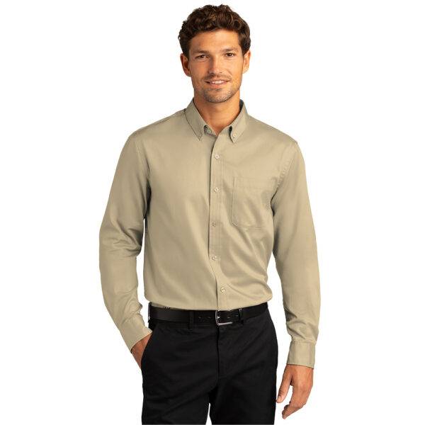 Custom Port Authority W808 Long Sleeve SuperPro React Twill Shirt - Image 17