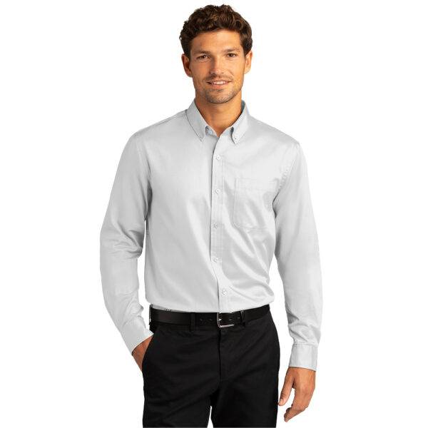 Custom Port Authority W808 Long Sleeve SuperPro React Twill Shirt - Image 15