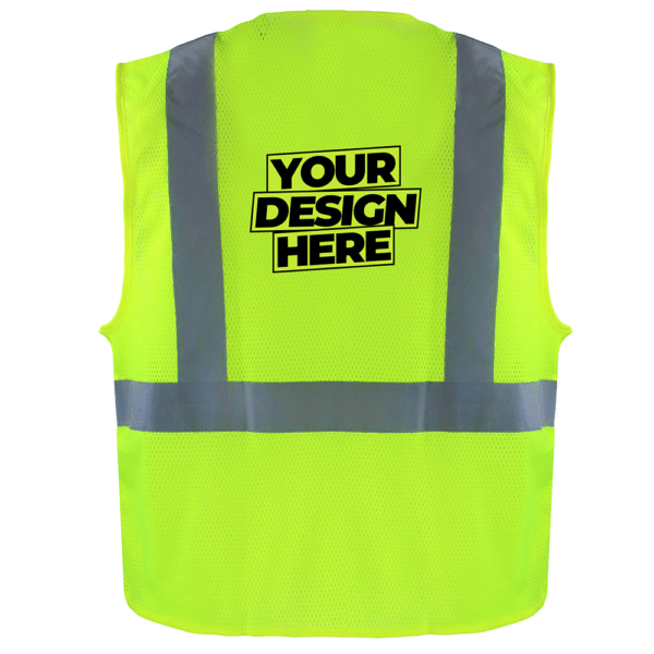 Custom Safety Brite HI VIS Mesh Safety Vest - Image 2