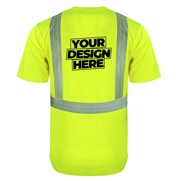 Custom Safety Brite HI VIS Black Bottom Segmented T-Shirt - Image 2