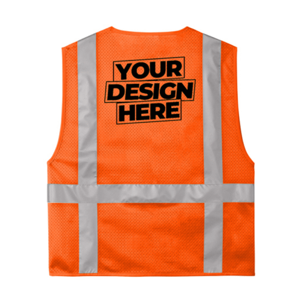 CornerStone® ANSI 107 Class 2 Mesh Six-Pocket Zippered Vest - Image 2