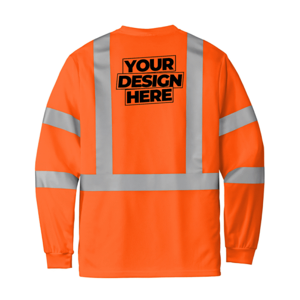 Custom CornerStone® ANSI 107 Class 3 Mesh Long Sleeve Tee - Image 2