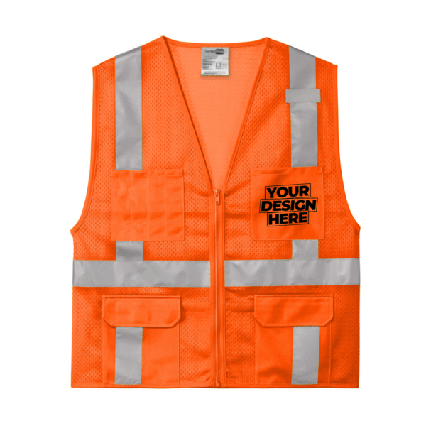 CornerStone® ANSI 107 Class 2 Mesh Six-Pocket Zippered Vest